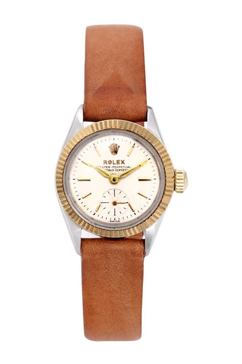 rolex leather band womens|vintage rolex leather watch bands.